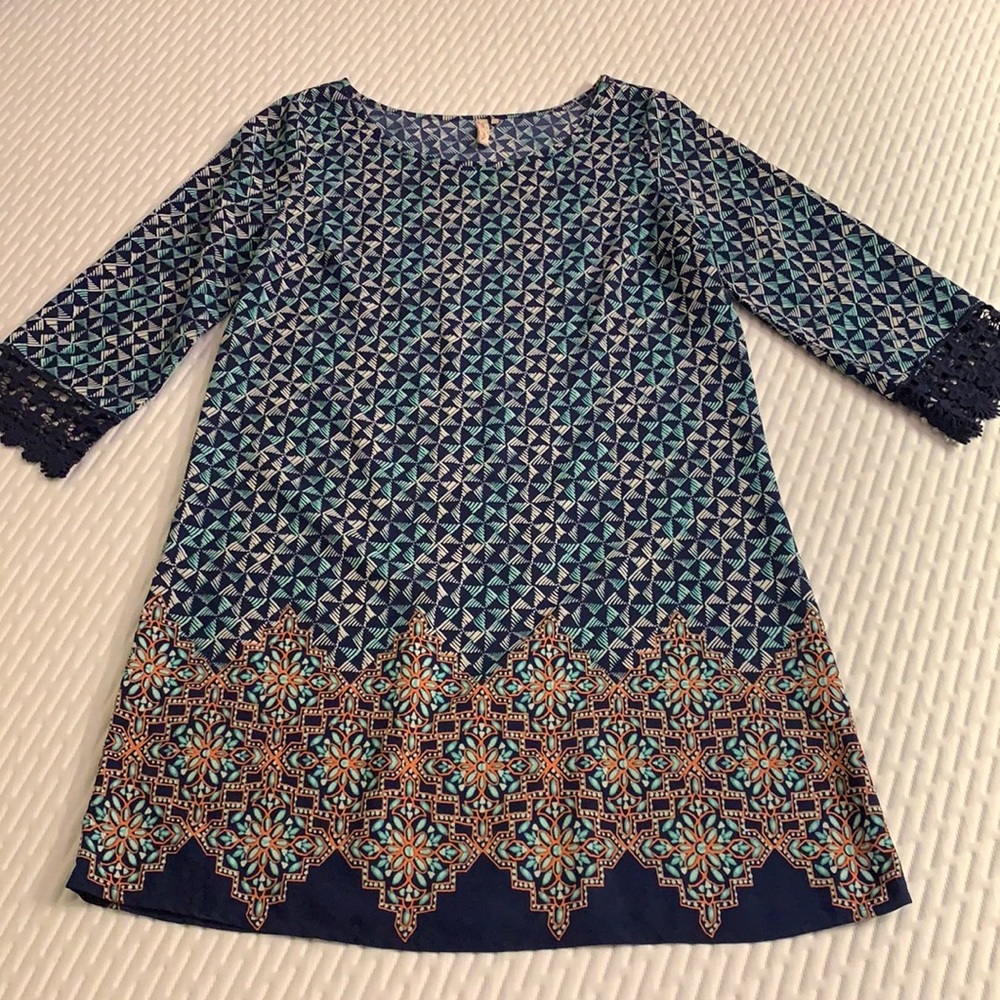 Red Camel Shift Dress